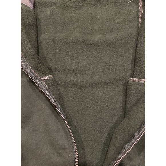 American Giant Jacket Womens L Green Fleece Trucker Full Zip Made In USA Cotton - Picture 6 of 11